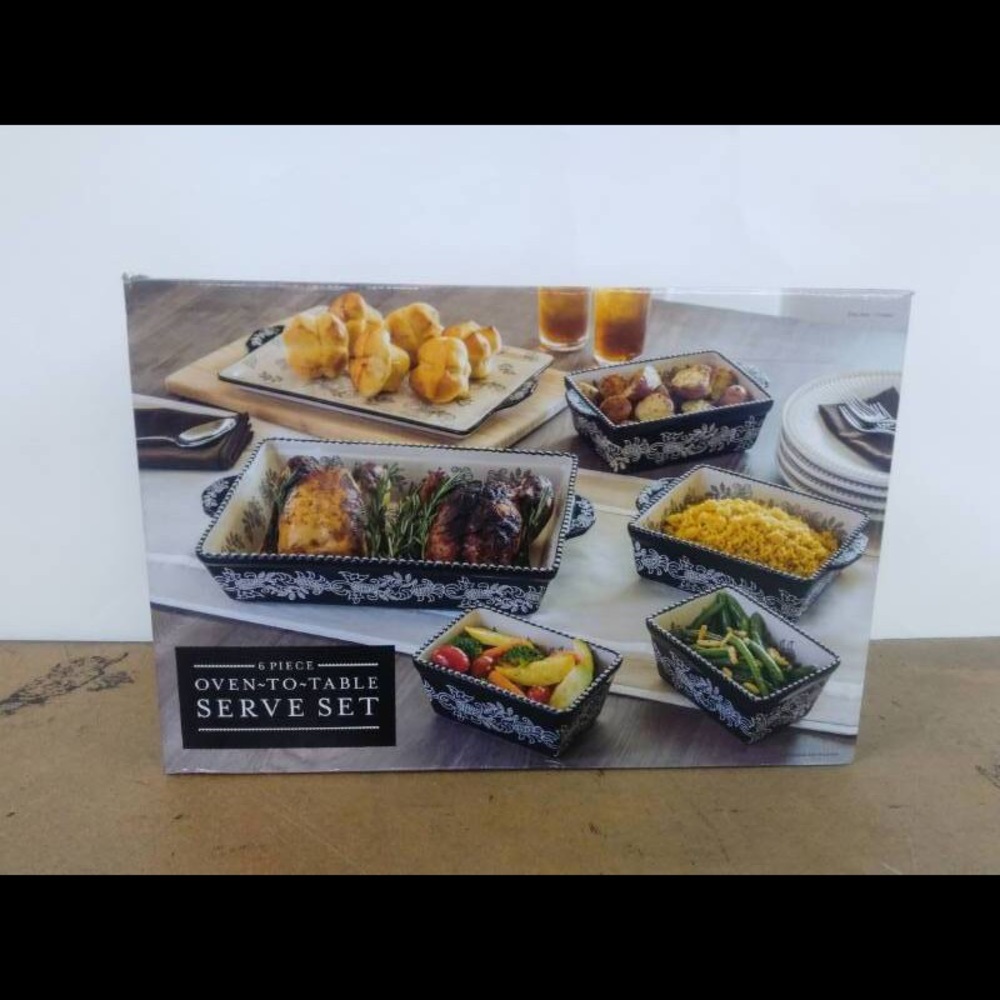 baum 6 piece oven to table serving set”